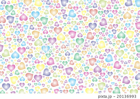 背景素材壁紙 ハートマーク 虹色 レインボーカラー カラフル バレンタインデー 愛 恋人 Love のイラスト素材 20136993 Pixta
