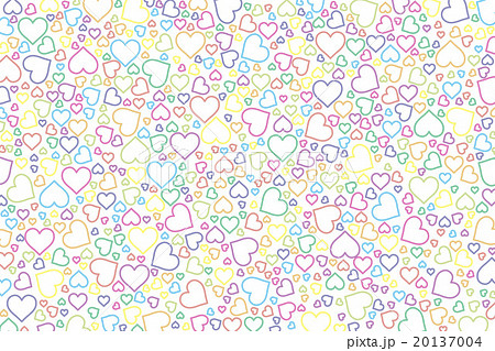 背景素材壁紙 ハートマーク 虹色 レインボーカラー カラフル バレンタインデー 愛 恋人 Love のイラスト素材 20137004 Pixta