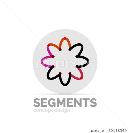 Abstract geometric linear hipster floral icon 20138549