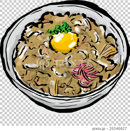 牛丼のイラスト素材 1407