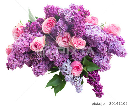 Lilac flowers with roses Lilac flowers with roses 20141105