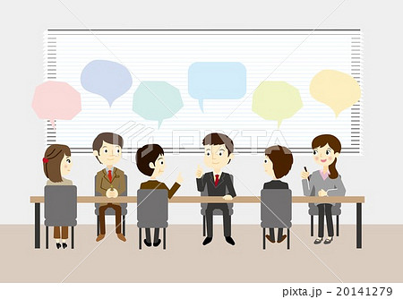 ミーティングをしているビジネスチーム 20141279