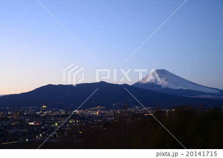 三島市夜景と富士山 20141715