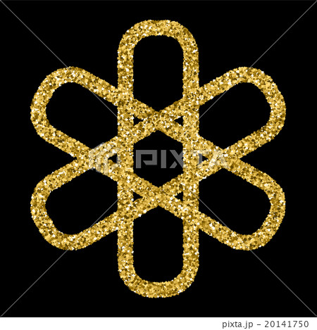 Golden glittering logo template 20141750