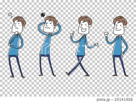 若い男性　ポーズ 20141888