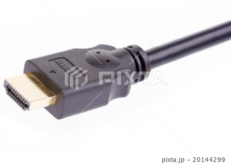 Black hdmi cable on pure white background 20144299