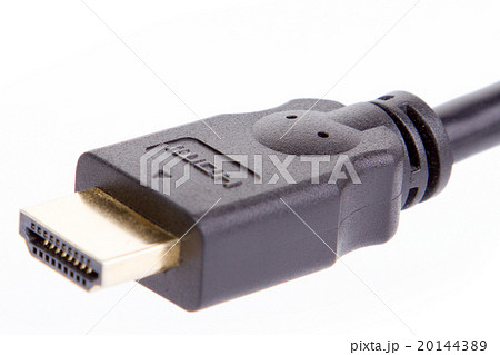 Black hdmi cable on pure white background 20144389