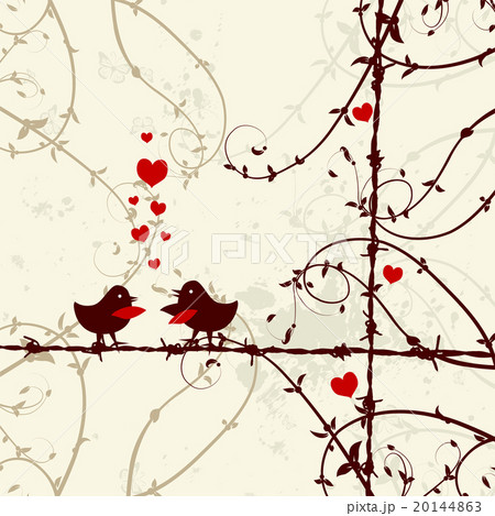 Love, birds kissing on branch Love, birds kissing on branch 20144863