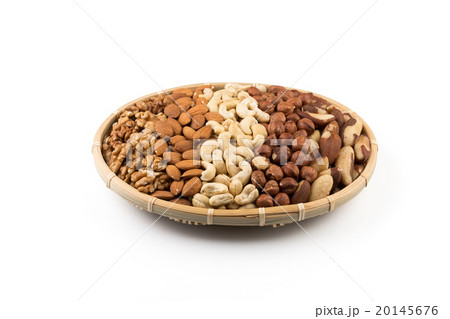 Mix nuts in wicker basket Mix nuts in wicker basket 20145676