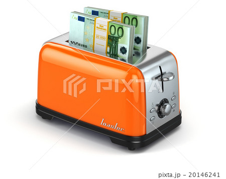 Toaster baking euro. Financial business concept. 20146241