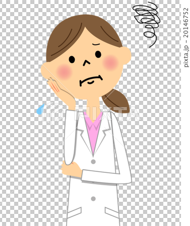 Women in white labor (upper body) in trouble 20146752