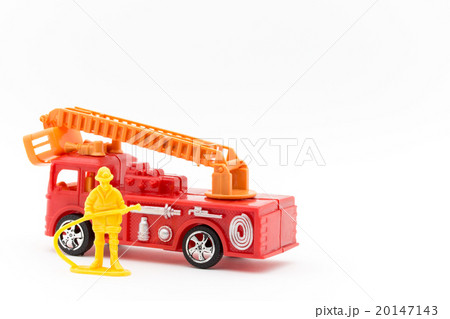 おもちゃの消防車と消防隊員: Toy Fire Truck & Firefighter おもちゃの消防車と消防隊員: Toy Fire Truck & Firefighter 20147143
