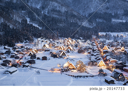 【日本】岐阜県  冬の白川郷 20147733
