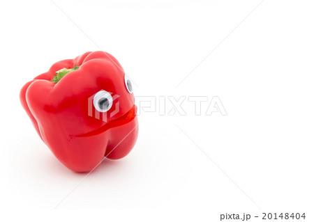 目玉シール・レッドパプリカ: wiggly-eyed red bell papper 目玉シール・レッドパプリカ: wiggly-eyed red bell papper 20148404