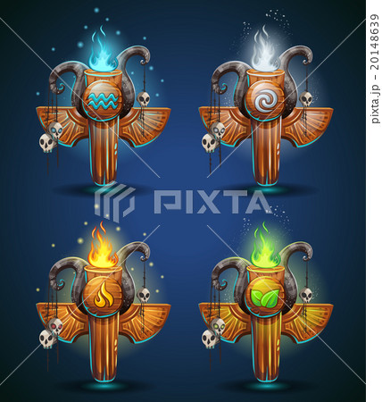 Set shaman totems - symbols of the four elements 20148639