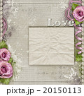 Vintage background with purple roses, lace, ribbon 20150113