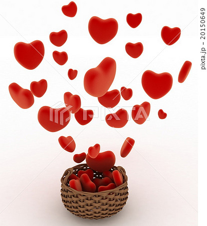 Heart falling into a wicker basket 20150649
