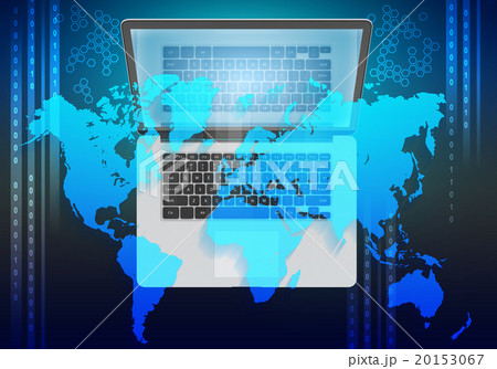 laptop with reflection in screen and map of the laptop with reflection in screen and map of the 20153067