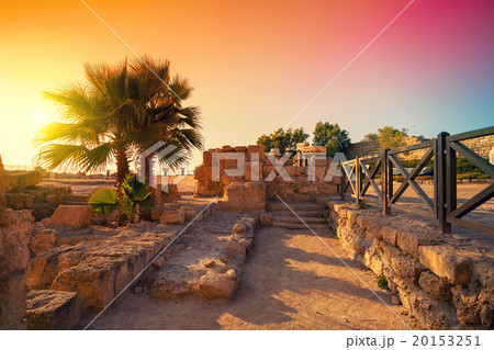 The ruins of the ancient city in Caesarea, Israel 20153251