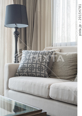 classic sofa with pillows in living room 20154781