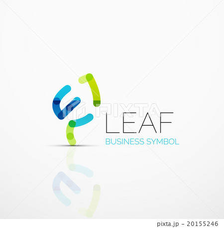 Vector abstract logo idea, eco leaf, nature plant 20155246