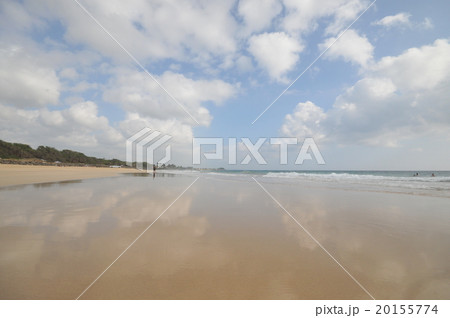海風景005：ビーチ・水鏡＠USA＞Hawaii＞Kauai島＞Kekaha Beach Park 20155774