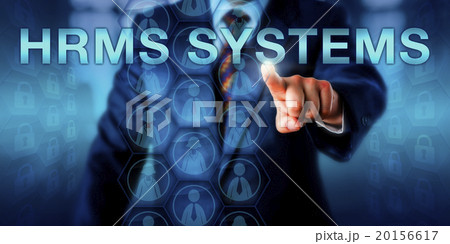 HR Manager Pushing HRMS SYSTEMS Onscreen 20156617