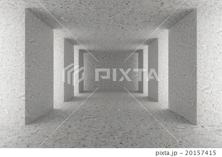 Empty concrete hall with concrete columns Empty concrete hall with concrete columns 20157415