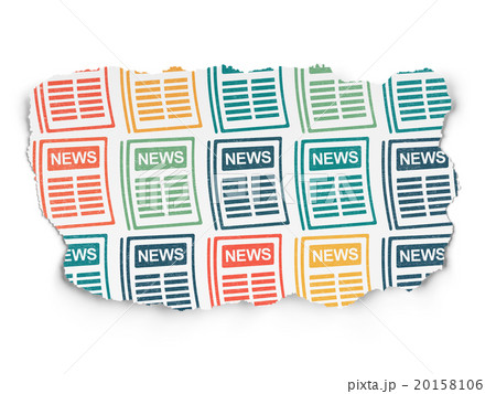 News concept: Newspaper icons on Torn Paper News concept: Newspaper icons on Torn Paper 20158106