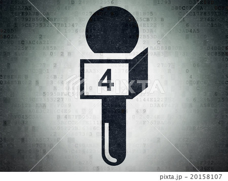 News concept: Microphone on Digital Paper 20158107