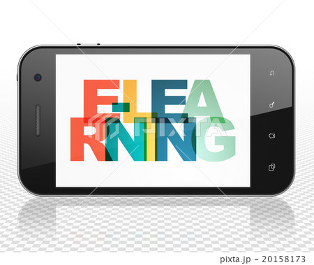 Learning concept: Smartphone with E-learning on Learning concept: Smartphone with E-learning on 20158173