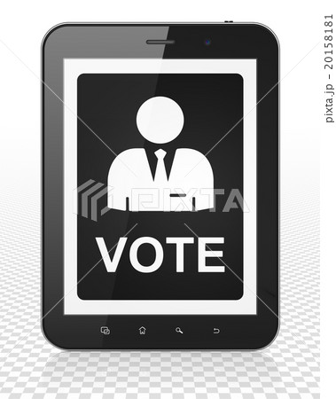 Political concept: Tablet Pc Computer with Ballot 20158181