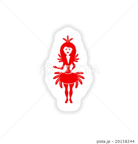 stylish paper sticker on white background stylish paper sticker on white background 20158244