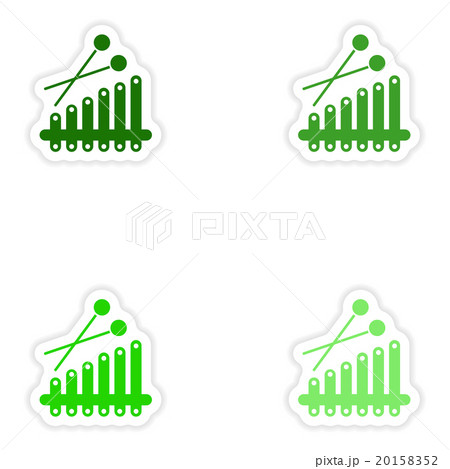 concept stylish paper sticker on white background concept stylish paper sticker on white background 20158352