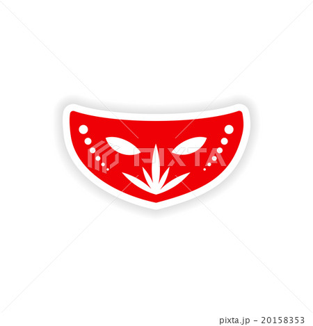 stylish paper sticker on white background carnival stylish paper sticker on white background carnival 20158353