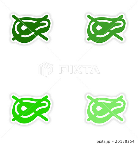 concept stylish paper sticker on white background concept stylish paper sticker on white background 20158354