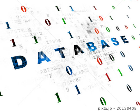 Database concept: Database on Digital background 20158408
