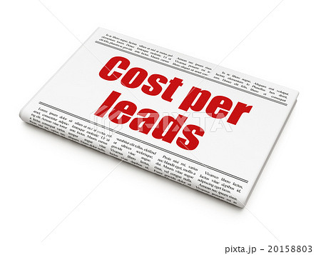 Business concept: newspaper headline Cost Per 20158803