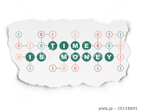 Finance concept: Time Is money on Torn Paper 20158805