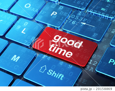 Timeline concept: Good Time on computer keyboard Timeline concept: Good Time on computer keyboard 20158869