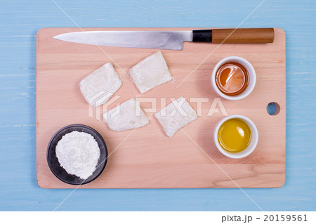 Food ingredients and kitchen utensils for cooking Food ingredients and kitchen utensils for cooking 20159561