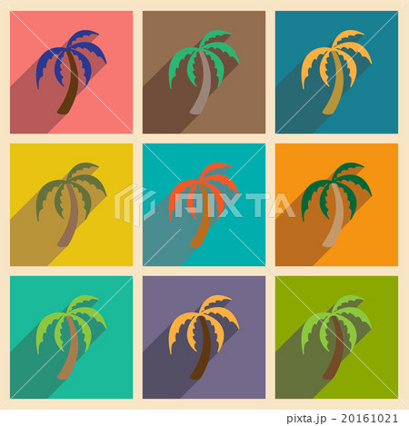 Modern flat icons collection with long shadow 20161021