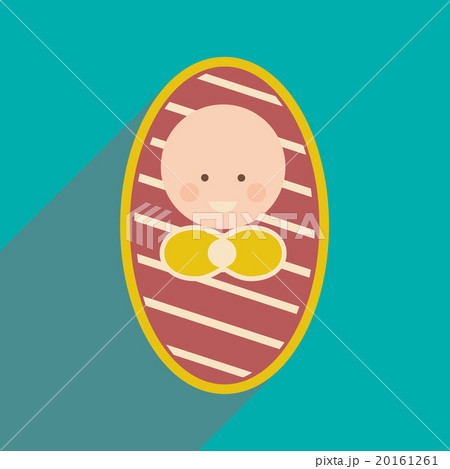 Modern flat icon with long shadow newborn baby Modern flat icon with long shadow newborn baby 20161261