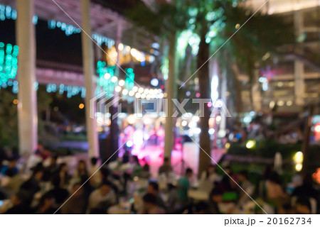 Mini concert in outdoor night club blurred 20162734