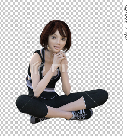 運動服女3DCG圖材料 20163960