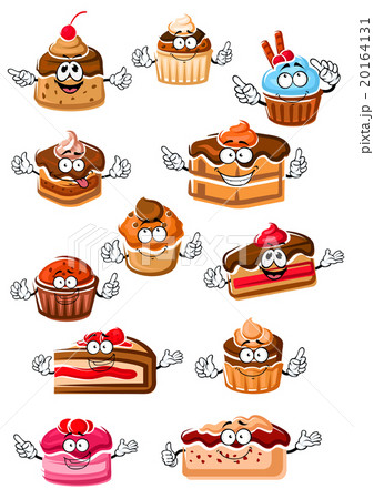 Cartoon happy pastry and bakery 20164131