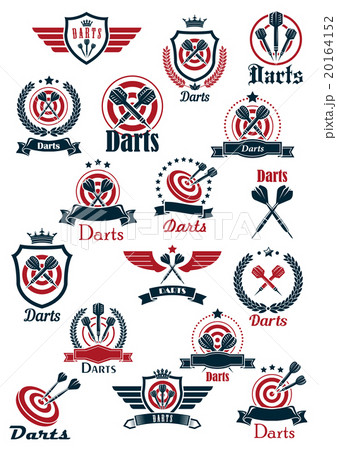 Sport darts game symbols and icons 20164152