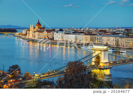 Overview of Budapest at sunset 20164677