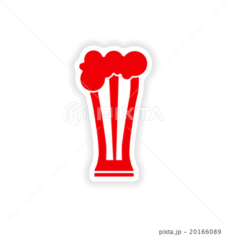 stylish paper sticker on white background glass 20166089