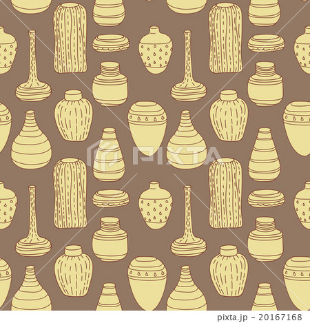 Vector Handmade Vase Pattern Vector Handmade Vase Pattern 20167168